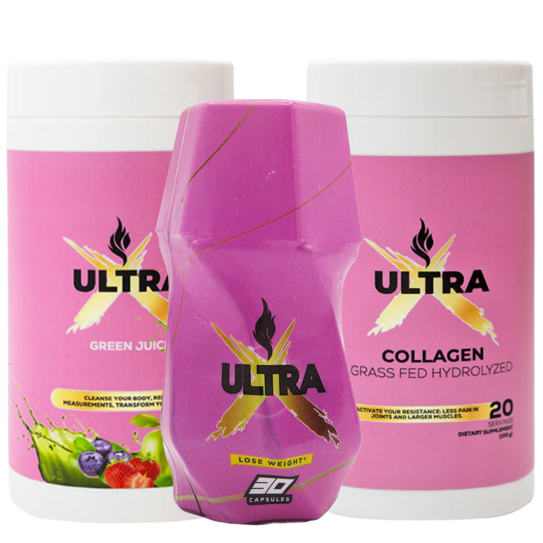 ULTRA X + jugo verde + colágeno